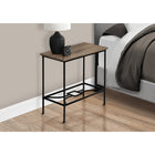 Monarch Specialties 2075 Accent Table - 22"H/Dark Taupe/Black Metal-Finished on all sides for flexible placement in a living room or bedroom, or any room in need of a side table