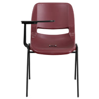 Flash Furniture Burgundy Ergonomic Shell Chair with Right Handed Flip-Up Tablet Arm-Set of 5 Multipurpose Tablet Arm Chairs