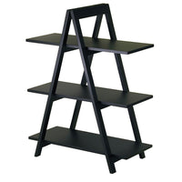 Winsome 3-Tier A-Frame Shelf, Black-A unique shelving A-Frame shelf features an exciting, modern design, these shelves are ideal for storing and displaying books and more.