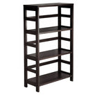 Winsome Leo Shelf / Storage, Book, 3-Tier Wide, Espresso-Its three sections hold the Espresso Large Storage Basket or two Small Storage Baskets perfectly. Mix and match with the other Espresso Storage Shelves, both narrow and wide.