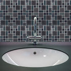 CTG Brands Multi Square Glossy Wall Tile, 10" x 10", Black, 6 Pack-Feature: easier to work with than big rolls or larger tiles as the size allows for a good stitching installation, can be bent to corner or cut by a sharp utility knife to fit perfectly