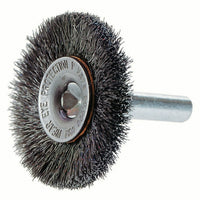 Osborn Crimped Wire Wheel Brush With 1/4" Shank, 3" Dia., 0.014" Fill, 1/4" Arbor - 3 Pack-Application Type Stainless Steel
