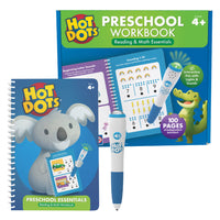 Educational Insights Hot Dots Preschool Essentials Reading & Math Workbook - Multicolor-Get ready for preschool: Introduce the basics and build academic confidence with this fun, interactive Hot Dots set featuring colorful lessons and an electronic pen with lights and sounds