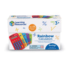 Learning Resources - Calculatrices arc-en-ciel, ensemble de 10-Découvrez des calculs mathématiques avancés, y compris des racines carrées et des pourcentages !