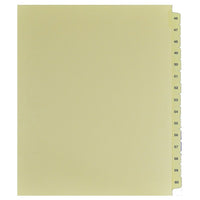 Mark Maker Legal Exhibit Index Tab Set of Buff Single Tabs, 1/15th Cut, Letter Size, No Holes, Number 46 - 60-Buff Single Tabs, 1/15th Cut