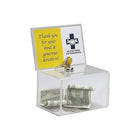 Staples Ballot/Coin Box-Durable clear plastic