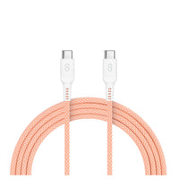 LOGiiX Vibrance Connect 100W USB-C to USB-C - Pink-Colourful & durable 1.5m cable to fast charge USB-C devices up to 100W