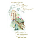 Rosedale 5-1/2" x 8" Best Wishes On Your Retirement Greeting Cards And Envelopes, 12 Pack (17425)-Printed on premium uncoated card stock