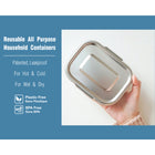 Minimal Stainlessss Steel Bento Box 1560 ml - Set of 2-Material: SS304 + Silicone