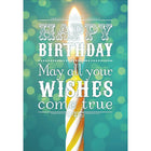 Millbrook Studios 5-3/8" x 7-3/4" Happy Birthday May All Your Wishes Come True Greeting Cards and Envelopes, 18 Pack (06266)-Printed on uncoated card stock