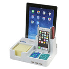 Artistic Desktop Organizer with Docking Station, White-Suitable for all iPhones, iPads, and all major mobile phones and tablet devices