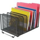 Staples Metal Mesh Super Sorter - 7-Slot - Black-Holder keeps working surface clutter-free and items easily organized 
