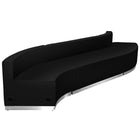 Flash Furniture HERCULES Alon Series Black LeatherSoft Reception Configuration, 3 Piece-Modernize Your Business Office or Entry Way