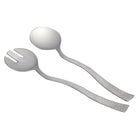 Elegance Hammered 11.5" Stainless Steel Salad Servers-Crafted of quality stainless steel material
