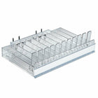 Azar Displays – Plateau pousseur à ressort et canaux C de 11 compartiments pour panneau perforé (225511)-Fabriqué en acrylique