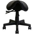 Nicer Furniture Adjustable PU Saddle Stool-Upholstered in faux leather for easy maintenance and durability.  