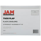 JAM Paper Plastic Envelopes with Tuck Flap Closure, Letter Booklet, 8.88 x 12, Clear Poly, 12 Pack (459SCLEAR)-Material: plastic