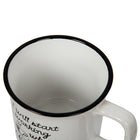 CTG Brands – Tasse d'allure émail avec citations amusantes, 11 oz, blanc, paq./6-Capacité: chaque tasse peut contenir jusqu'à 325 ml (11 oz)
