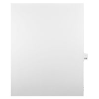 Mark Maker Legal Exhibit Index Tab White Single Tabs, 1/25th Cut, Letter Size, No Holes, Number 115, 25 Pack-White Single Tabs, 1/25th Cut