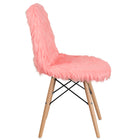Flash Furniture Faux Fur Shaggy Chair, Hermosa Pink (4DL12)-Hermosa Pink Shaggy Upholstery