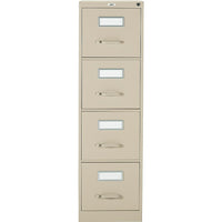 Staples Vertical Letter File Cabinet, 4 Drawer, Sand-Smooth-gliding, fully progressive, ball-bearing suspension for smooth operation