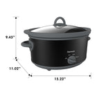 Kenmore 5 qt (4.7L) Slow Cooker - Black and Gray-Removable ceramic insert and lid are dishwasher safe