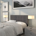 Flash Furniture Bedford Tufted Upholstered Full Size Headboard - Dark Grey Fabric-Headboard Size: 56.75''W x 2.5''D x 22''H