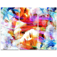 Designart Sweet Dreams My Love 3-Panel Sensual Canvas Art Print, (PT2920-36 - 28)-Print