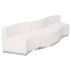 Flash Furniture HERCULES Alon Melrose LeatherSoft Reception Configuration - 3 Pieces, White-Modernize Your Business Office or Entry Way