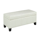 Cayman 2006-WH Storage Ottoman, White-Sleek and compact size
