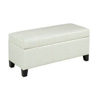 Cayman 2006-WH Storage Ottoman, White-Sleek and compact size