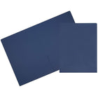 JAM Paper 2 Pocket Matte Cardstock Presentation Folder, Presidential Blue, 6 Pack (166632659B)-Presidential Blue Folder