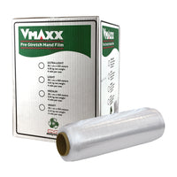 Malpack Vmaxx Pre-stretch Hand Wrap Light - 18" x 1476' - Light - 60 Gauge - Clear - 4 Pack-Quiet pre-stretch