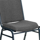 Flash Furniture HERCULES Series Heavy Duty Stack Chair - Grey Fabric-Grey Fabric Upholstery