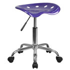 Flash Furniture Vibrant Violet Tractor Seat & Chrome Stool-Violet Finish