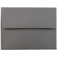 JAM Paper A2 Invitation Envelopes, 4.38 x 5.75, Dark Grey, 250 Pack (36396432H)-Gray dark base envelope