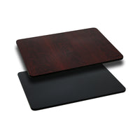 Flash Furniture 24" x 42" Rectangular Table Top with Black or Mahogany Reversible Laminate Top-Restaurant Dining Table Top