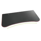 TygerClaw 26.75"W Manual Height Adjustable Gaming Desk - Black-Concealed cable management system to keep your cluster away