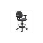 Nicer Interior Drafting Stool with Adjustable Arms-Black fabric drafting chair