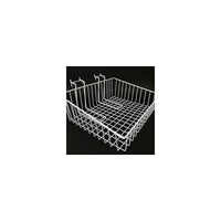 Wamaco Slanted Slatwall/Gridwall Wire Basket - 15"W x 12"D x 5"H - White - 2 Pack-Size: 15"W x 12"D x 5"H