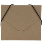 JAM Paper Porte-documents avec pochette à CD et fermeture à élastique, 5 x 5 5/8 x 3/8 po, brun kraft, 4/paquet-Brun kraft