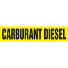 Accuform Signs Self-Stick Vinyl Pipe Marker, Carburant Diesel, 8"W x 1.5"H, Vinyl, Black on Yellow (CRPK258SSB)-Carburant Diesel Message