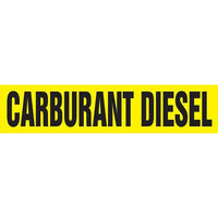 Accuform Signs Self-Stick Vinyl Pipe Marker, Carburant Diesel, 8"W x 1.5"H, Vinyl, Black on Yellow (CRPK258SSB)-Carburant Diesel Message