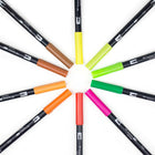 Tombow Dual Brush Pens - Citrus Palette - 10 Pack-Bullet Tip creates consistent lines
