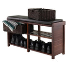 Winsome Colin Cushion Bench with Baskets-4