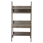 Homenations Barrington Ladder Desk with Hutch-Manufactured with high quality wood and paper laminate