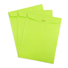 JAM Paper - Enveloppes ouvertes en papier avec fermeture à attache parisienne, 9 x 12 po, vert lime intense, 100 par boîte-Ouverture : extrémité ouverte