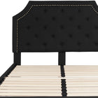 Flash Furniture Brighton Full Size Tufted Upholstered Platform Bed - Black Fabric-Black Fabric Upholstery