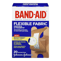 BAND-AID Brand Flexible Fabric Bandages, Knuckle and Fingertip, 20 Pack-Designed for use with knuckles and fingertips