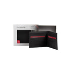 Champs Black Label Leather RFID Bi-fold Wallet, Brown-Double bill compartment